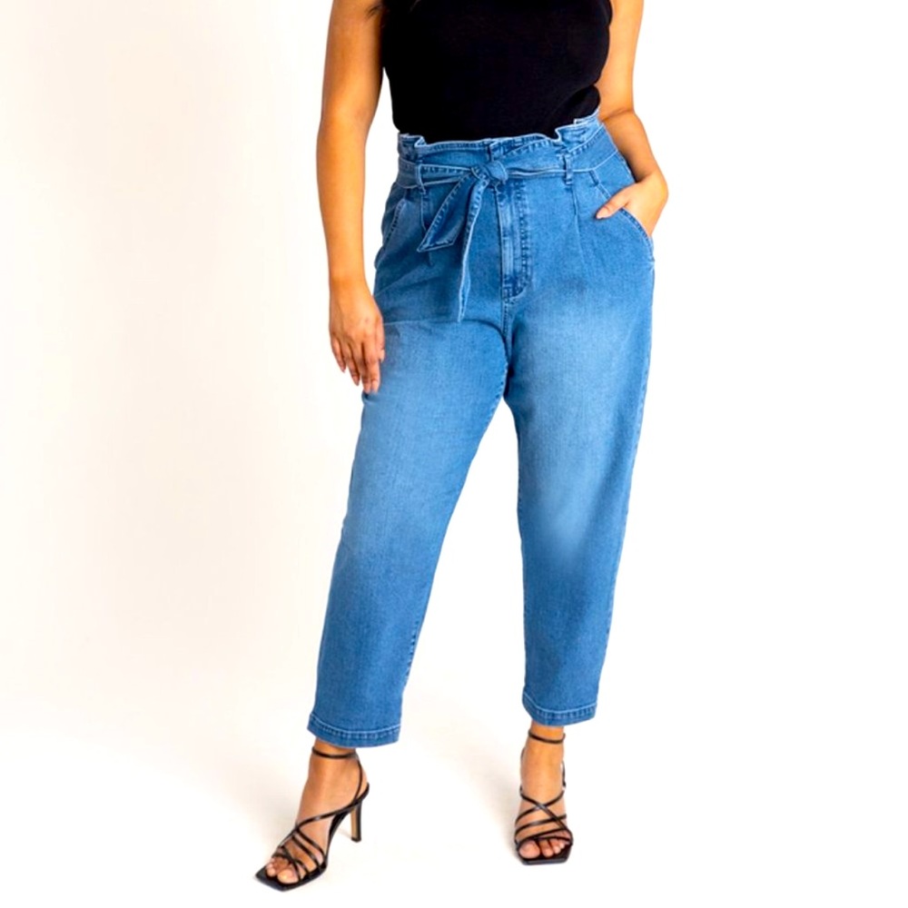 Eloquii High Waisted Jean with Ankle Cinch